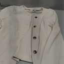 Allegra K Women's Blazers Casual Jackets Long Sleeve Button Down Cropped Blazer Work Office Business Jacket. M