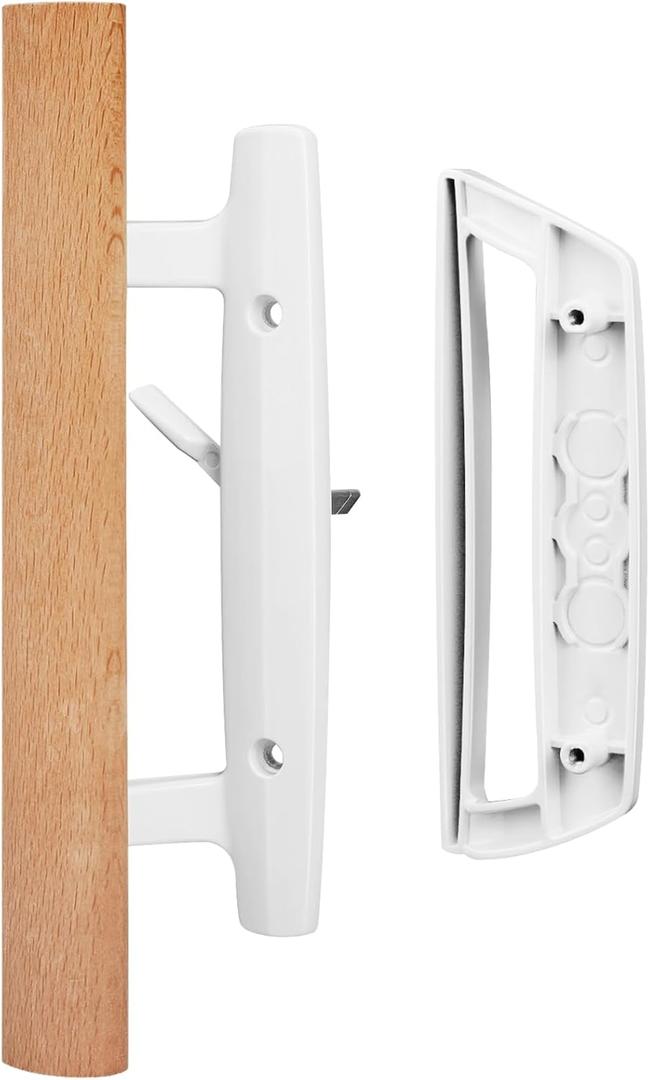 Touri Sliding Glass Door Handle Set Fit 3-15/16 in. Hole Spacing and Mortise Hook Style Damaged Door Handle Replacement