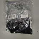 LYANER Women's Zipper Side Satin Silky Ruffle Silky Midi Skirt (Black, M)