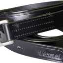 Genuine Leather English Stirrup Leather with Stainless Steel Hardware, Stirrup Leather for English Saddle 1 Pair (Pack of 2) (48 Inch, Black)
