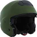 Harssidanzar 3/4 Open Face Motorbike Motorcycle Helmet Full Face Modular Helmets with Visor for Mens and Womens Street Bike Cruiser Scooter DOT Approved CU605US, Medium (Green, L)