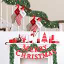 Christmas Green Garland Xmas Tree Decorations Pre-lit Christmas Twist Garland Ceiling Hanging Decorations for New Year Party Birthday Holiday Indoor Outdoor Supplies (Warm White, 14.7Ft)
