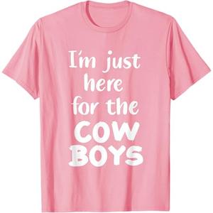 Cow Boy Lover I'm Just Here For The Cowboys T-Shirt, Size M