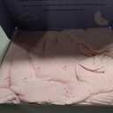 Ruffle Cotton Knitted Baby Blanket,Pink, Soft Pointelle, 40 x 31 in