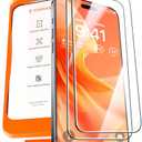 TORRAS Top-Notch Diamond Shield for iPhone 15 Pro Max Screen Protector [ 9H+ Military-Grade Protection] Unbreakable Shatterproof Tempered Glass for iPhone 15 ProMax Full Coverage Screen Protector,