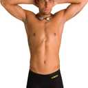 ARENA Men's Powerskin Carbon Air Jammers Competition Racing Swim Suit, Competitive Swimwear for Men (30, Black/Black/Gold)