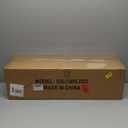 2 Pack 4 Ft Entrance Christmas Tree in Wood-Like Box Base, Artificial Potted Xmas Tree with 60 LEDs Warm White Light Timer Waterproof Battery Box 140 White Tipped Branches Pinecones Berries for Door