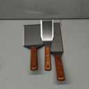 Stainless Steel Spatula Set, Grill Spatula Set with Full Tang Handle & Beveled Edges, Long Wide Spatula for Cast Iron Griddle BBQ Flat Top Grill, Pancake Turner, Smash Burgers Metal Flipper (3" x 8", 5" x 6", 3" x 5")