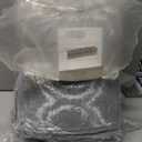 Chicrug Shag Geometric Modern Area Rug for Bedroom, 5x7 Feet Memory Foam Indoor Carpet, Fluffy Rug for Living Room Bedside Room Decor for Family Girls Kids Nursery Play Mat, Grey/White