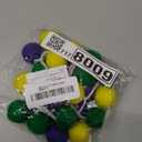 Mardi Gras Felt Ball Garlands Purple Green Gold Pom Pom Garland for Mardi Gras Theme Celebration Holiday Party Indoor Outdoor Decor (Two)