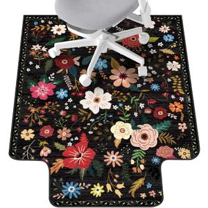Office Chair Mat for Hardwood Floor & Tile Floor,36"X 48" Heavy Duty Desk Chair Mat for Hard Floors, Under Desk Rug for Rolling Computer Chair,Anti Slip,Low Pile Carpet Protector-Convex Colorful