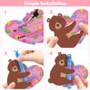 Valentines Day Gifts for Kids, 28 Pack Mini Bubble Wands with Greeting Cards Valentines Animal Themes for Kids, Valentine's Day School Prizes Party Favor, Classroom Exchange Gifts