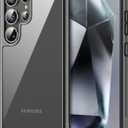 JETech Case for Samsung Galaxy S24 Ultra 5G, Non-Yellowing Shockproof Bumper Protective Phone Cover, Anti-Scratch Hard PC Back (Black)