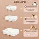 Square Cat Bed Orthopedic Pet Bed with Pillow Super Soft Rabbit Fur Small Dog Beds, Calming Plush Kitten Bed with Removable Washable Cover & Anti-Slip Bottom Bed for Cats self Warming