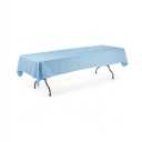 TCM5481-LGHT Blue Tablecloth, Rectangular Hemmed Edge, 65/35 Poly Cotton, 54" x 81", Made in USA, Reusable Fabric Dining Table Cover for Restaurants, Light Blue, 1 Each