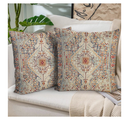 Boho Throw Pillow Covers 18x18 inch Set of 2,Bohemian Vintage Carpet Pattern Antique Ethnic Decor Double Sided Pattern Cushion Cover Soft Pillow Case Living Sofa Room Bed Square Pillow Cover