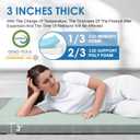 KingChii CertiPUR-US Memory Foam Camping Mattress, Portable Roll Up Travel Car Camping Mattress Sleeping Pad & Floor Mattress, Cot Mattress Guest Bed for Sleepover with Waterproof Cover & Travel Bag