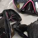 Snorkeling Gear for Adults, Dry-Top Snorkel Set Scuba Diving mask, Snorkel Mask, Panoramic Anti-Leak Anti-Fog Tempered Glass Lens, Swimming Training Snorkeling Packages (Black+Pink)