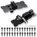 Self-Closing Spring-Loaded Gate Hinges for Vinyl Fences with Adjustable Gap & Tension, Heavy Duty, Rust-Resistant, Pool-Safety Ready