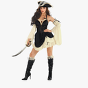 Morph Womens Pirate Costume Adult Pirate Dress Womens Pirates Outfit for Halloween Ladies Costume L