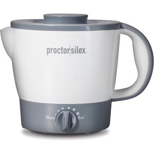 Proctor Silex 32oz Adjustable Temperature Hot Pot, Electric Kettle for Tea, Boiling Water, Cooking Ramen, Noodles and Soup, PFAS-Free Nonstick Coating, White (48507MN)