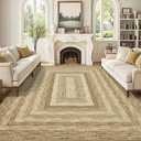 Garvee 8x10 Rugs for Living Room Modern Not Braid Rug, Jute