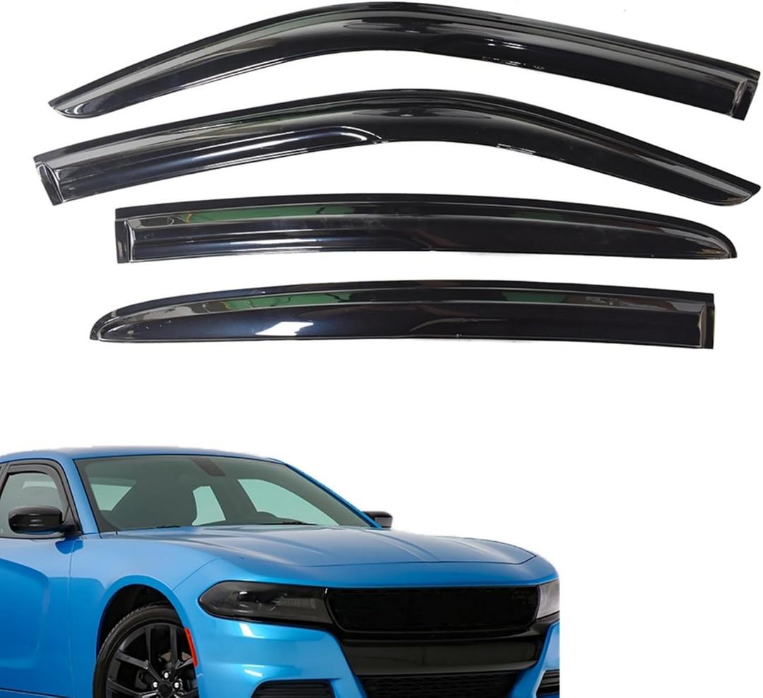 Window Visors Shade Sun Rain Wind Guards Deflectors Cover Acrylic Outside Replacement for 2011-2020