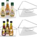 Lazy Susan Cabinet Organizer Bins for 26"/ 28"/ 32" Diameter Corner Organizer, Plastic Cabinet Storage Bin, 1/8 Wedge - Food Safe, BPA Free, with Non-Slip Pads (for 28" Diameter, 4 Pack)