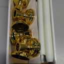 6 Pcs Window Candles with Remote and Timer, White Battery Operated Candlesticks with Gold Holders, LED Christmas Candle for Window Home Xmas Holiday Decor