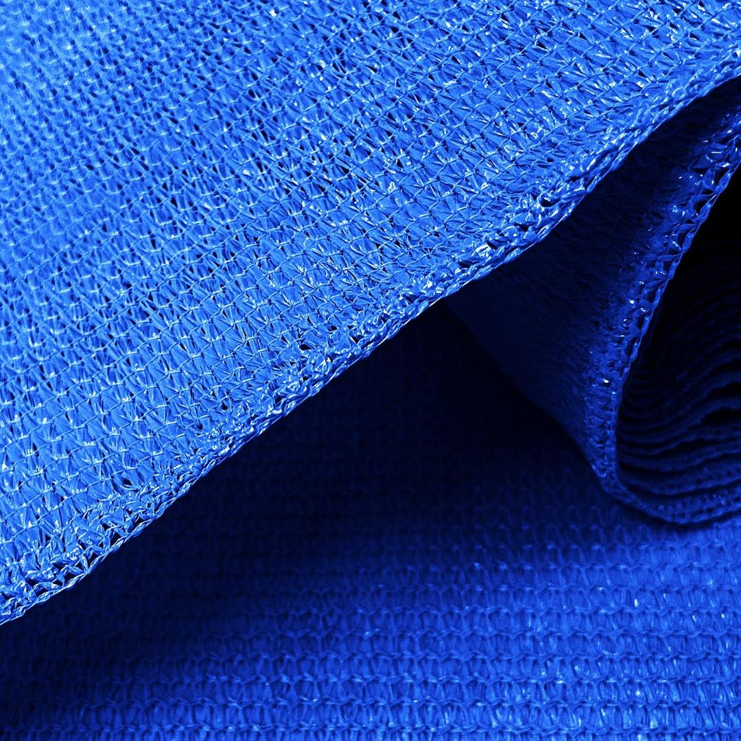 Alion Home Sun Shade Fabric, UV Shade Cloth - Breathable Sun Screen, Shade Mesh - Custom Shade Cloth for Fence, Garden, Backyard, Outdoor, Patio, Pergola, Greenhouse, Barn (10 x 50 FT, Blue)