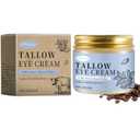 Coffee Beef Tallow Eye Cream for Dark Circles, Beef Tallow for Skin,Organic Grass Fed Beef Tallow Eye Cream, Rapid Wrinkle Repair, Daily Anti-Aging Under Eye Cream, Tired Eyes, Fragrance Free,