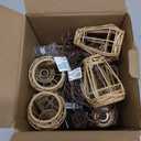 Decorative String Lights, UL Listed Rattan Lantern Style Patio Lights with 10 Mini Bulbs - Connectable, Weatherproof Plug In Lights for Indoor/Outdoor Home Decor, Pergola, Porch, Party and Backyard