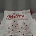 Christmas Throw Pillow Covers, 2 Pack Christmas Letter Snowflake Christmas Tree Embroidery 18x18 Pillowcases Home Xmas Decorative Soft Cushion Covers for Sofa Bed Chair (White+red)