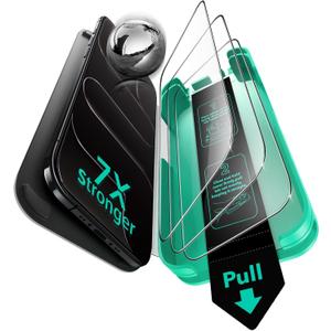 ESR 3 Pack 9H+ Glass for iPhone Air Screen Protector[Military-Grade Shatterproof], with AR Anti-Reflective Technology, Armorite Ultra-Tough Tempered Glass for iPhone 17 Air with Ultra Fit Tray