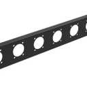 1U Hinged Rack Panel 8D XLR HDMI Audio Rack Mount Panel for 19 inches Rack Mount (1U8D)