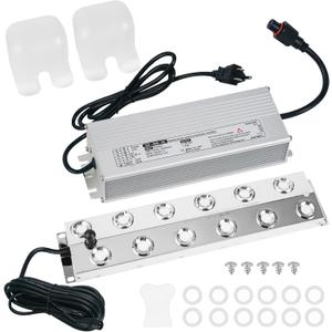 Upgrade Mist Maker Fogger 12 Heads (9000ml/H),Ultrasonic Fogger Humidifier with FloatsNo need to add water,110V 400W Power Water Proof Ultrasonic Mister,for Halloween Atmosphere,Preserva