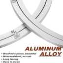 JaGely 2 Pack 16 Inch Lazy Susan Hardware Aluminum Alloy Turntable Rotating Hardware Heavy Duty Lazy Susan Bearing Ring Mechanism for Kitchen Dinning Table