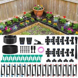 Drip Irrigation System for Garden, 2026 Upgraded Automatic Plant Watering Kit with Quick Connect PE Tubing, 30 Water-Saving Adjustable Drip Emitters for Yard, Lawn, Raised Bed & Greenhouse (100FT)