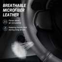 Hand Stitch Steering Wheel Cover | Heavy Duty Customized Fit for Fit for BMW E39 E46 Anti-Slip Perforated Leather Black