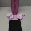 Coolflask Water Bottle 40 oz Insulated with Straw, Stainless Steel Metal 3 Lids Water Flask for Sports or Office, Keep Cold 48H Hot 24H, Glitter Pink