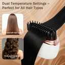 Cordless Mini Hair Straightener Brush - Rechargeable Battery-Powered, Portable with 2 Temperature Settings & Built-in Mirror for Travel, RV, Outdoor