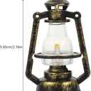Amosfun 10pcs Miniature Kerosene Lamp Decor Vintage Style Hanging Light Ornament for Xmas Halloween Home Decoration Retro Design (As Shown 2)