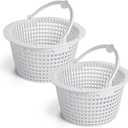 BlueStars SPX1091C Skimmer Basket with Handle for Hayward Automatic Skimmers SP1091WM SP1091LX, Dyna-Skim Pool Filter Strainer Basket Replacement, fits Pentair HydroSkim 513330 (2 Packs)