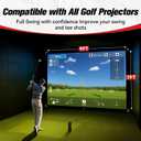 ZEALFEEL 9x7ft Golf Simulator Impact Screen for Training, 14 Gromment Holes,Durable Projector Screen with 10 Bungee Cords, 2 Layer Impact Screen for Home/Indoor/Garage