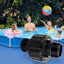 SP1480BLK Pool Pump Filter Connector Compatible with Hayward DE and Cartridge Filter, 1-1/2-Inch MIP Black Self-Aligning Double Male End Union Replace for Hayward Model #Cc1000 & Cc1500 Parts, 2 Pack