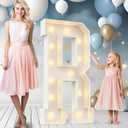 Ledido 4FT Marquee Light Up Letters R, Easy to Assemble Marquee Letters 4 Feet Tall for Indoor & Outdoor Events, Large Lighted Letter for Birthday Graduation Baby Shower Anniversary Party Decorations
