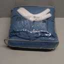 U-NICE HOME Loveseat Sofa Cover Reversible Couch Cover for Dogs with Elastic Straps Water Resistant Furniture Protector for Pets Couch Cover for 2 Cushion Couch (Loveseat, Blue)