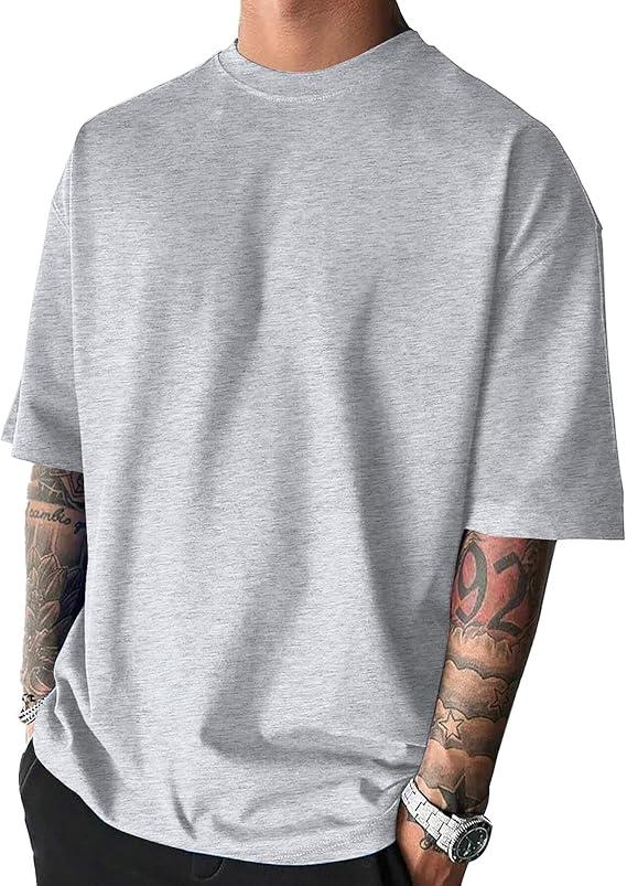 Men's Fashion Oversized T-shirts Workout Short Sleeve T-Shirt Dry Fit Lightweight Crewneck Tee Tops, 3XL 