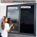 FuFin One-Way Window Privacy Film with Free Installation Tools,Premium PET Material,Heat Control 99% UV Blocking and Privacy Protection Window Film.Window Tint for Home Office (Grey 31.5"78.7"), 31.5Inch78.7Inch