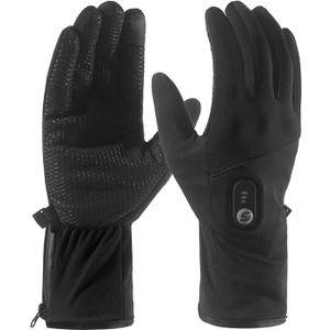Heated Gloves for Men Women with 7.7V 2400mAh Rechargeable Battery Thin Liner Work Thermal Winter Heating with Touchscreen (Medium)